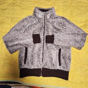 Patagonia jacket fur brown Small zip up winter